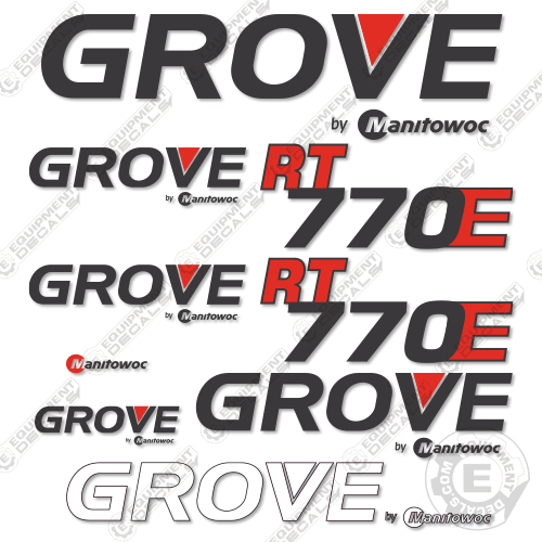 Fits GROVE RT770E CRANE DECAL KIT 770, decal kit, rt770e