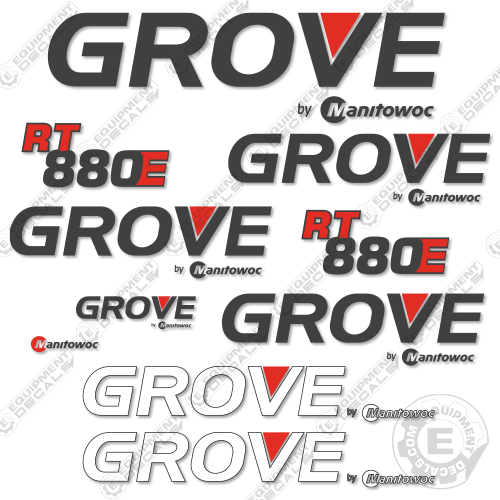 Fits GROVE RT880E CRANE DECAL KIT 880, decal kit, rt880e