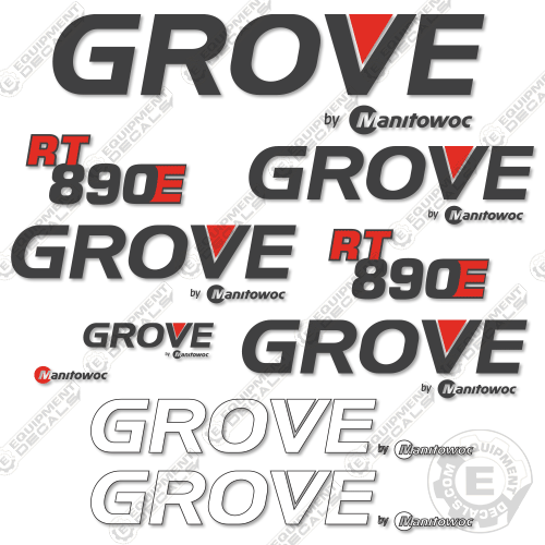 Fits GROVE RT890E CRANE DECAL KIT 809, decal kit, rt890e