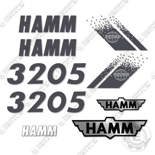 Fits HAMM 3205 Decal Kit Soil Compactor Roller decal kit