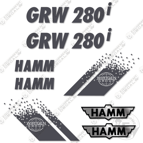 Fits HAMM GRW 280I Decal Kit Roller decal kit, grw, grw280, grw280i, roller