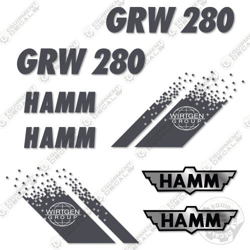 Fits HAMM GRW 280-10 Decal Kit Roller 280, decal kit, grw, grw280, roller