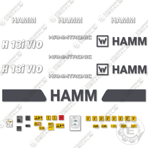 Fits HAMM H13I VIO Compactor Decal Kit 13i, decal kit, H 13I VIO, hd, roller, vio