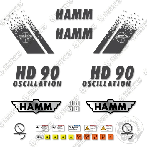 Fits HAMM HD90 Vibratory Roller Decal Kit 90, decal kit, hd90, roller