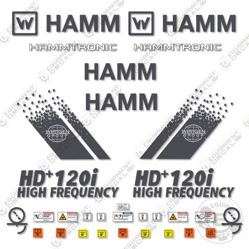 Fits HAMM HD+120i Tandem Roller Decal Kit 120+, decal kit, hd, hd+120i, hd120, roller