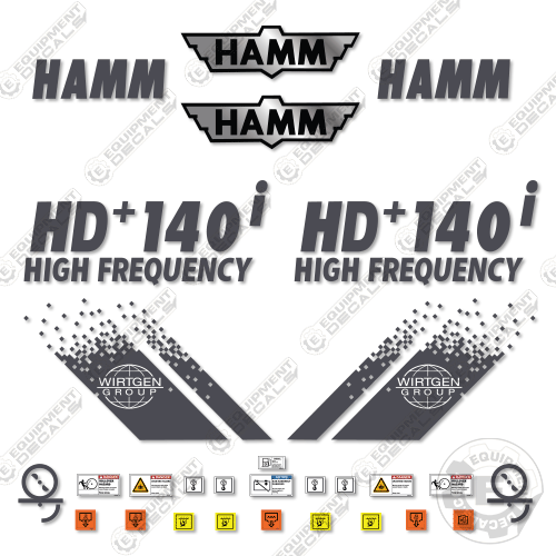 Fits HAMM HD+140i Tandem Roller Decal Kit 140, decal kit, hd, hd+140i, roller