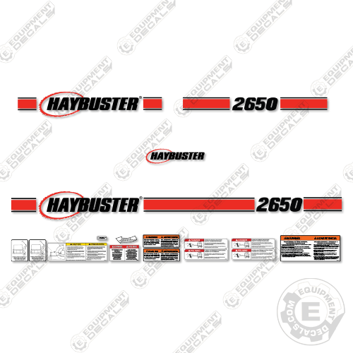 Fits Haybuster 2650 Decal Kit Hay Processor buster, decal kit, hay, hay-buster