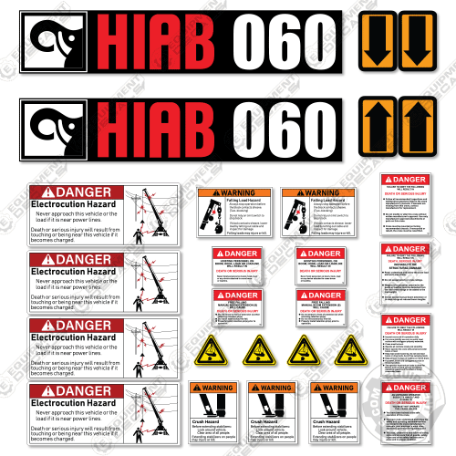 Fits Hiab 060 Decal Kit Crane 060, decal kit