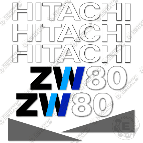 Fits Hitachi ZW80-5B Decal Kit Wheel Loader 80, decal kit, zw80, zw80-5, zw80-5b