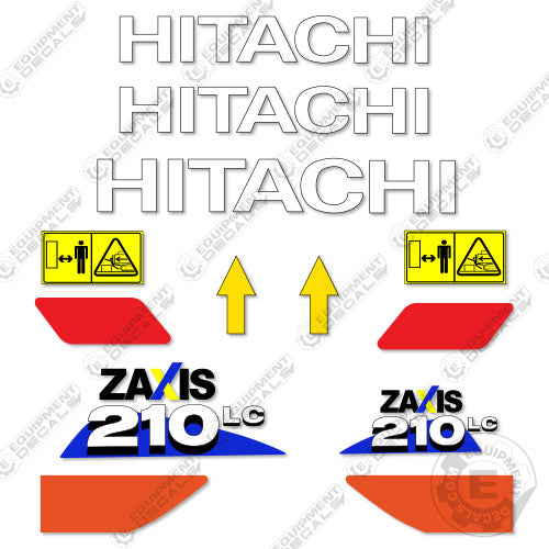 Fits Hitachi ZX210LC-6 Decal Kit Excavator 210, 210lc, decal kit, usr, usrlc