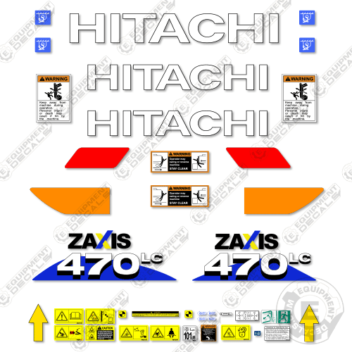 Fits Hitachi ZX470LC Decal Kit Excavator 470, 470lc, 470lc-5, decal kit, usr, usrlc