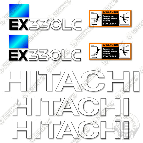 Fits Hitachi EX330LC-5 Decal Kit 330, 330-5, 330lc, decal kit, ex330, ex330-5