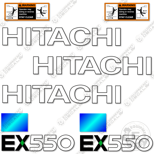 Fits Hitachi EX550-5 Decal Kit Excavator 550, 550lc, decal kit, ex, ex550, ex550lc