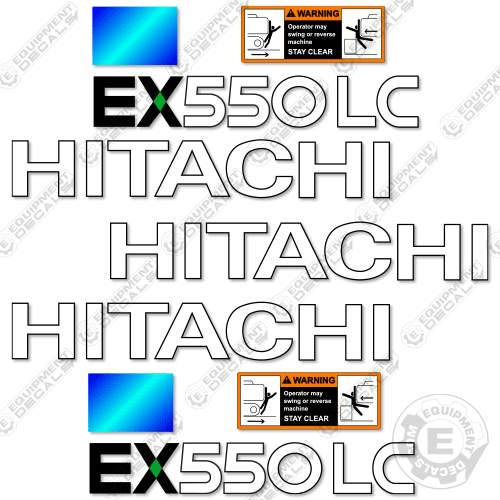 Fits Hitachi EX550LC Decal Kit Hydraulic Excavator 850, 850h, axis, decal kit, ex550, hitachi, z axis, zaxis