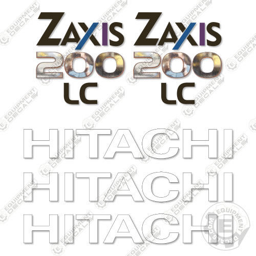 Fits Hitachi Z-Axis 200 LC Excavator Equipment Decals decal kit