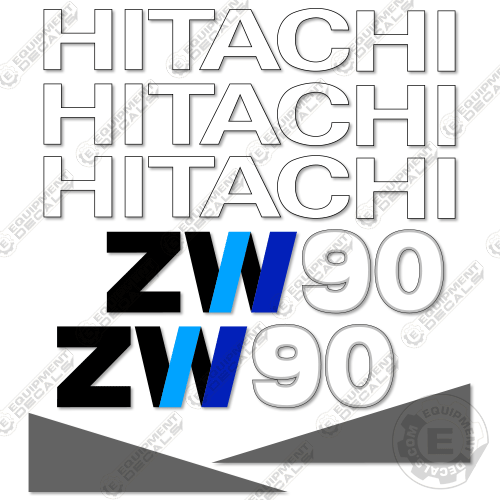 Fits Hitachi ZW90-5B Decal Kit Wheel Loader 90, decal kit, zw90, zw90-5, zw90-5b