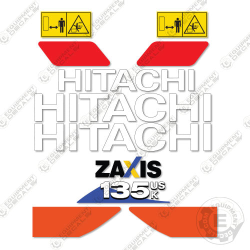 Fits Hitachi ZX135USK-6 Decal Kit Excavator 135, decal kit, hitachi, zx135