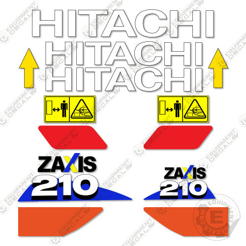 Fits Hitachi 210-6 Decal Kit Z-Axis Excavator 210, decal kit, hitachi, zx210