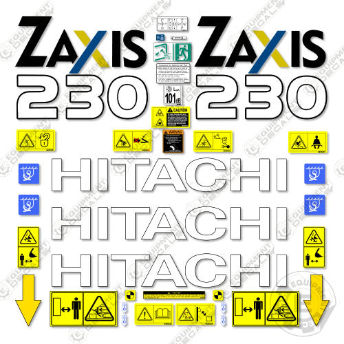 Fits Hitachi 230 Decal Kit Z-Axis Excavator 230, decal kit, hitachi, zx230