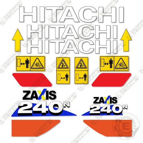 Fits Hitachi 240n Decal Kit Z-Axis Excavator 240, 240n, decal kit, hitachi, zx240, zx240n