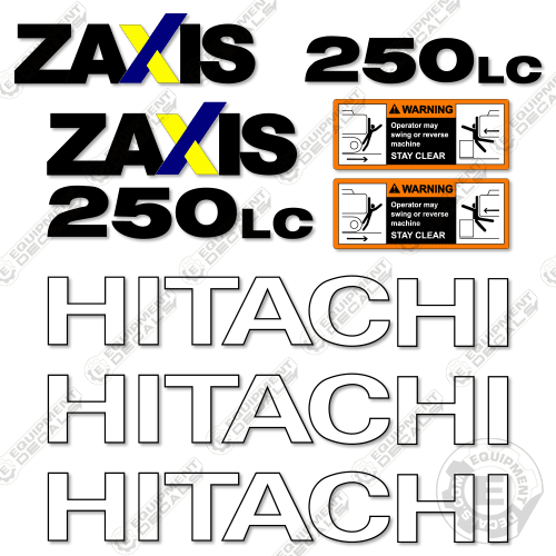 Fits Hitachi ZX250LC-5 Decal Kit ZAxis Excavator 250, 250l, 250lcn, decal kit, z, zx250, zx250lc, zx250lc-5