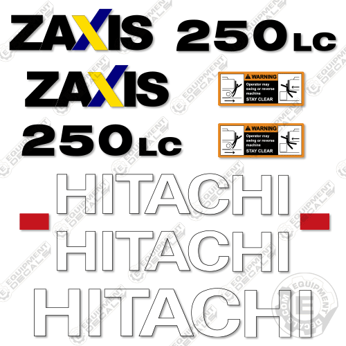 Fits Hitachi ZX250LC-5N Decal Kit Excavator 250, 250lc, 250lc-5, 250lc-5n, decal kit