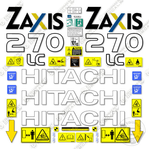 Fits Hitachi 270LC Decal Kit Z-Axis Excavator 270, decal kit, hitachi, x270, zx270, zx270lc