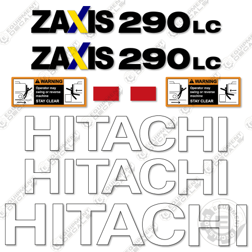 Fits Hitachi ZX290LC-5N Decal Kit Excavator 290, 290lc, 290lc5n, decal kit