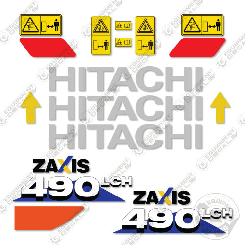 Fits Hitachi 490LCH Decal Kit Z-Axis Excavator 135, 490, decal kit, hitachi, zaxis490, zaxis490lch, zx490, zx490lch