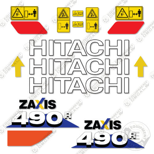 Fits Hitachi 490R-6 Decal Kit Z-Axis Excavator 490, 490R, decal kit, hitachi, zx490r