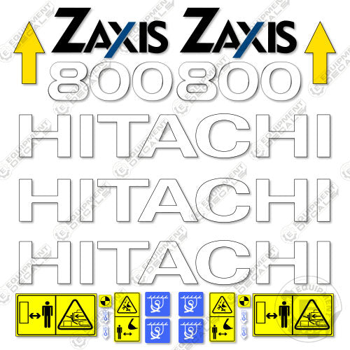 Fits Hitachi ZX800 Decal Kit Excavator 800, axis, decal kit, hitachi, z axis, zaxis, zx800