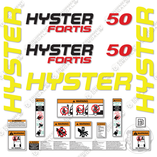 Fits Hyster Fortis 50 Decal Kit Forklift 50, decal kit