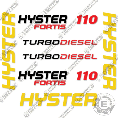 Fits Hyster Fortis 110 Decal Kit Forklift (NO WARNINGS) decal kit