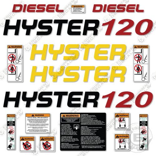 Fits Hyster 120 Decal Kit Forklift decal kit