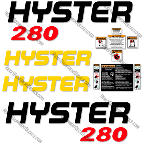 Fits Hyster 280 Decal Kit Forklift decal kit