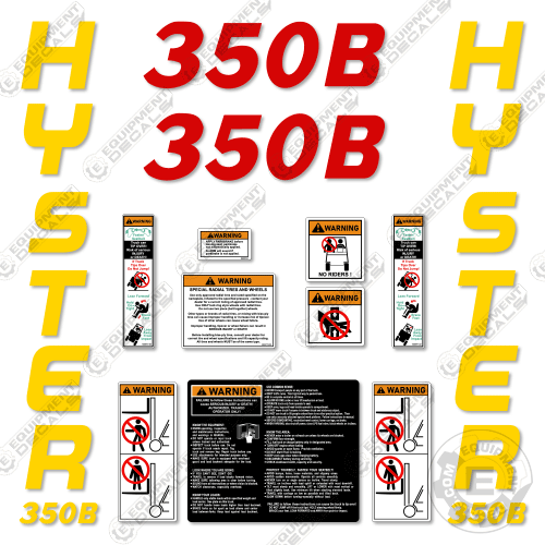 Fits Hyster 350B Decal Kit Forklift 350, 350b, decal kit