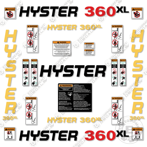 Fits Hyster 360XL Decal Kit Forklift 360, 360xl, decal kit