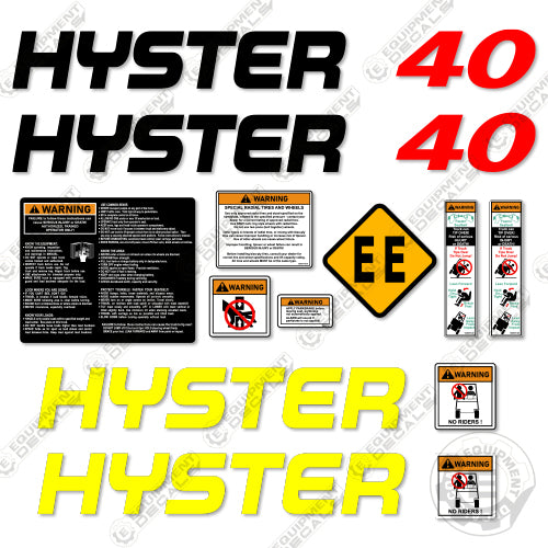 Fits Hyster 40 Decal Kit Forklift decal kit