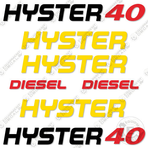 Fits Hyster 40 Decal Kit Forklift (NO WARNINGS) decal kit