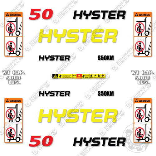 Fits Hyster 50 Decal Kit Forklift 50, decal kit