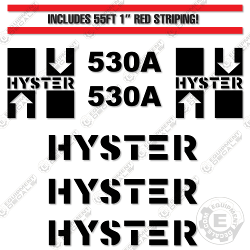 Fits Hyster 530A Decal Kit Forklift 530, 530a, decal kit