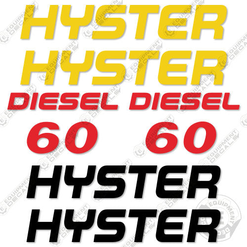 Fits Hyster 60 Decal Kit Forklift (No Warnings) decal kit