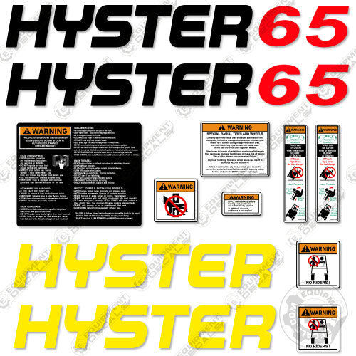 Fits Hyster 65 Decal Kit Forklift decal kit