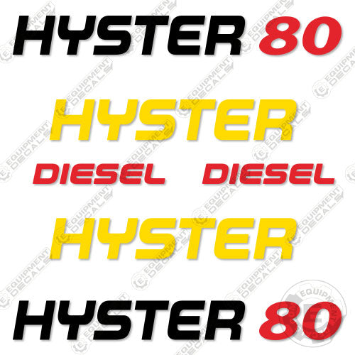 Fits Hyster 80 Decal Kit Forklift (NO WARNINGS) 80, decal kit