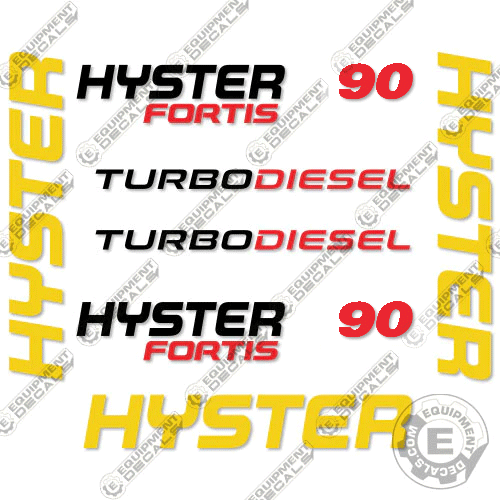 Fits Hyster Fortis 90 Decal Kit Forklift (NO WARNINGS) decal kit