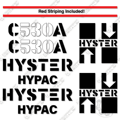 Fits Hyster Hypac C530A Decal Kit Compactor c530a, decal kit