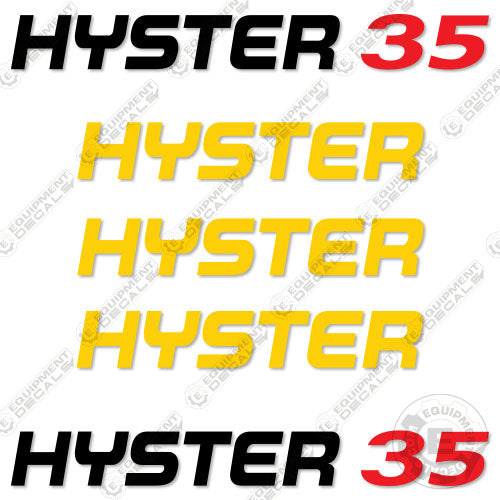 Fits Hyster S35XM Decal Kit Forklift (NO WARNINGS) 35, 35xm, decal kit, s35