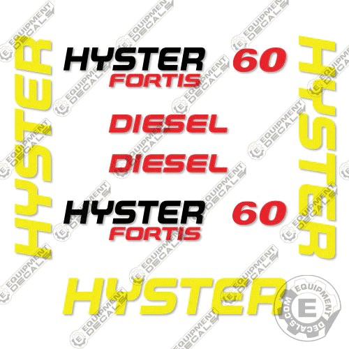 Fits Hyster S60FT Decal Kit Forklift (NO WARNINGS) decal kit