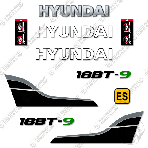 Fits Hyundai 18BT-9 Decal Kit Forklift 18, 18bt, 18bt-9, decal kit