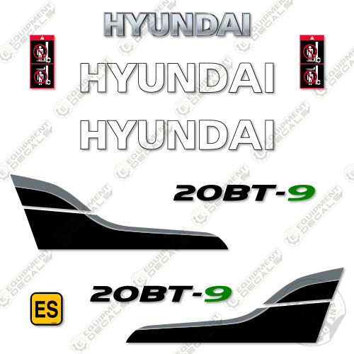 Fits Hyundai 20BT-9 Decal Kit Forklift 20, 20btr, 20btr-9, decal kit